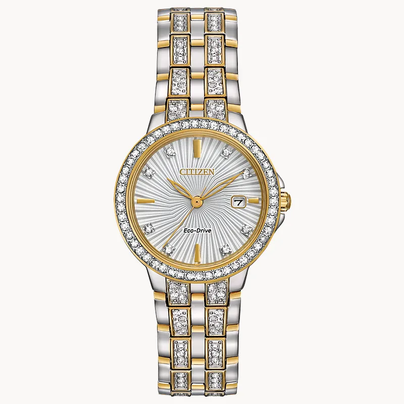 Silhouette Crystal - Ladies Eco-Drive Sparkle Dimaond Watch Silhouette Crystal - Ladies Eco-Drive Sparkle Dimaond Watch